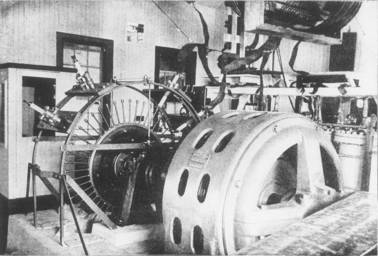 500 CPS Synchronous Rotary Gap transmitter at Brant Rock, Ma. Ca: 1906.