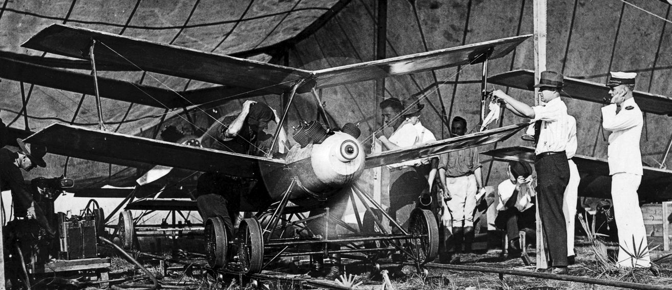 The Kettering Bug was the first flying vehicle that could be stabilized and navigated remotely.