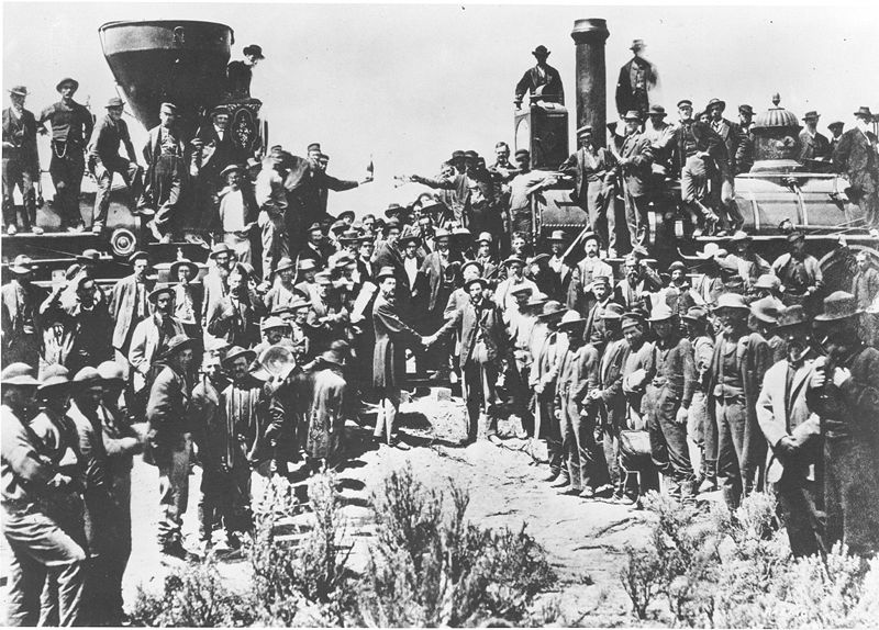 Joining of the Rails - Transcontinental Railroad